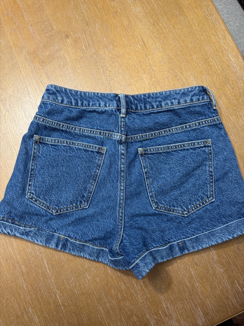 PacSun High-Waist Indigo Denim Shorts - Picture 3 of 4